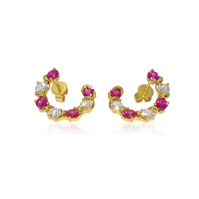 Golden Brilliance Diamond Earrings