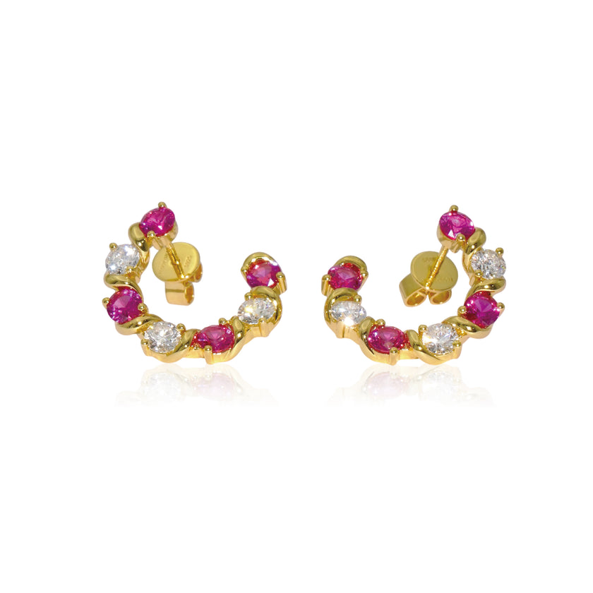 Golden Brilliance Diamond Earrings