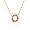 Golden Brilliance Petite Circle Diamond Necklace