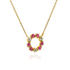 Golden Brilliance Petite Circle Diamond Necklace