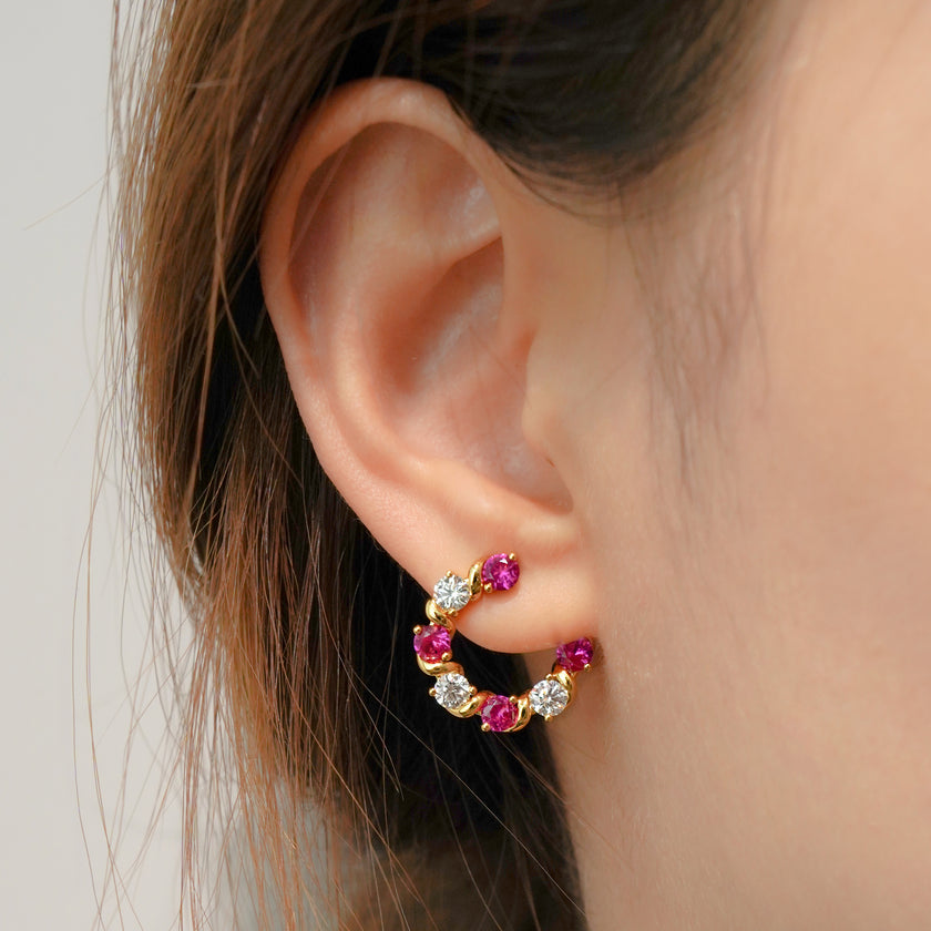 Golden Brilliance Diamond Earrings