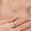 Snowy Butterfly's Dance Ring