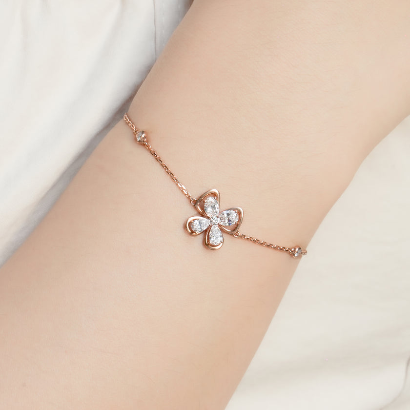 Snowy Butterfly's Dance Bracelet