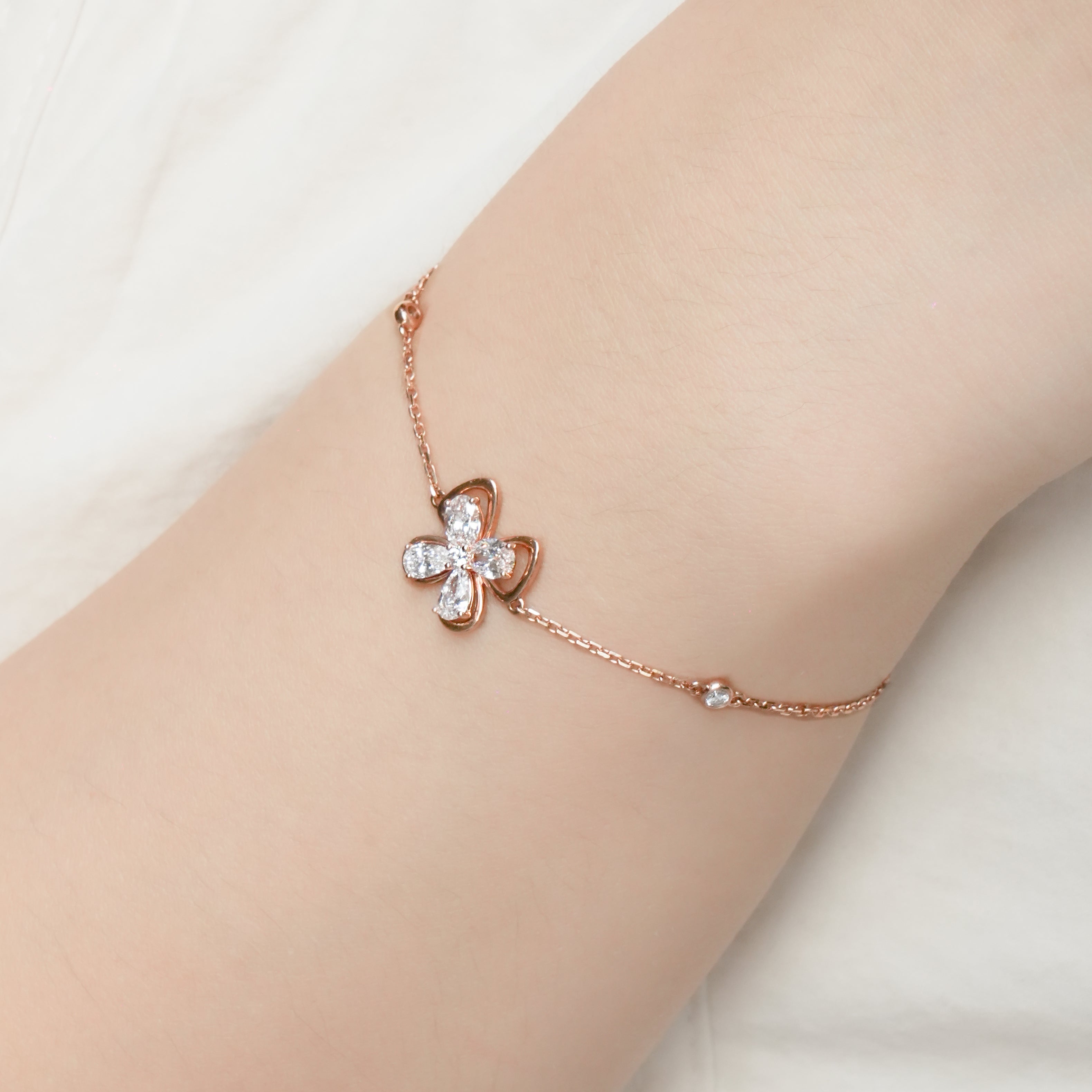 Snowy Butterfly's Dance Bracelet