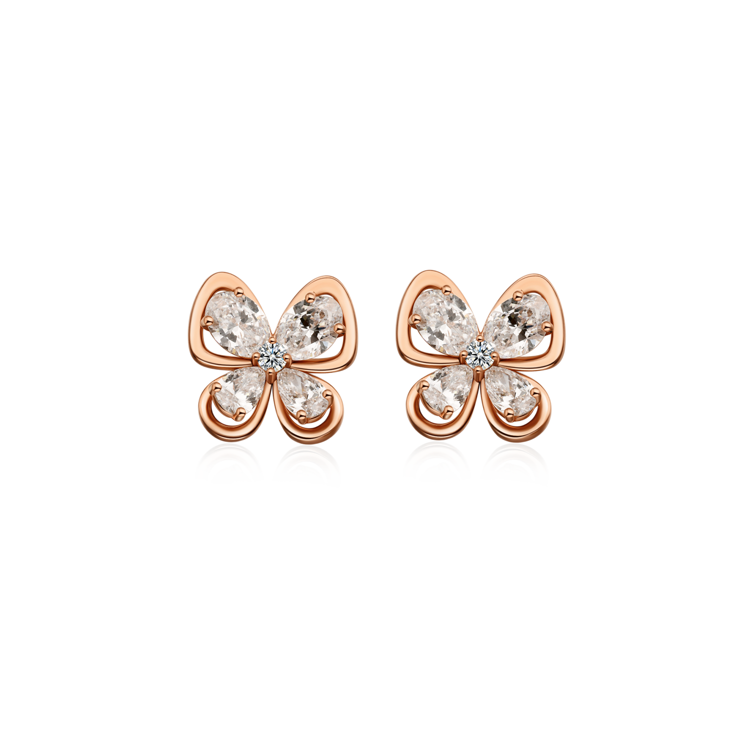 Snowy Butterfly's Dance Earrings