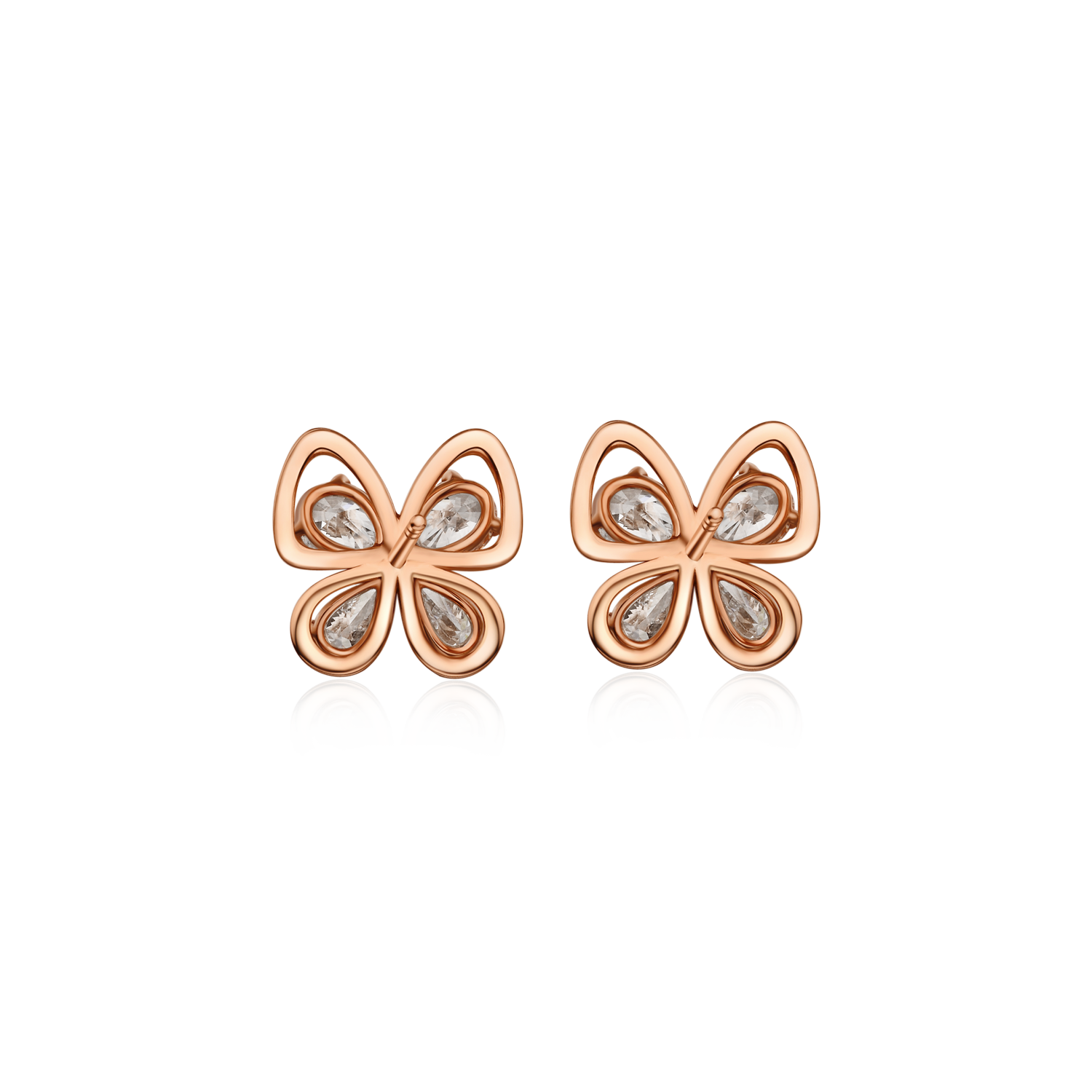 Snowy Butterfly's Dance Earrings