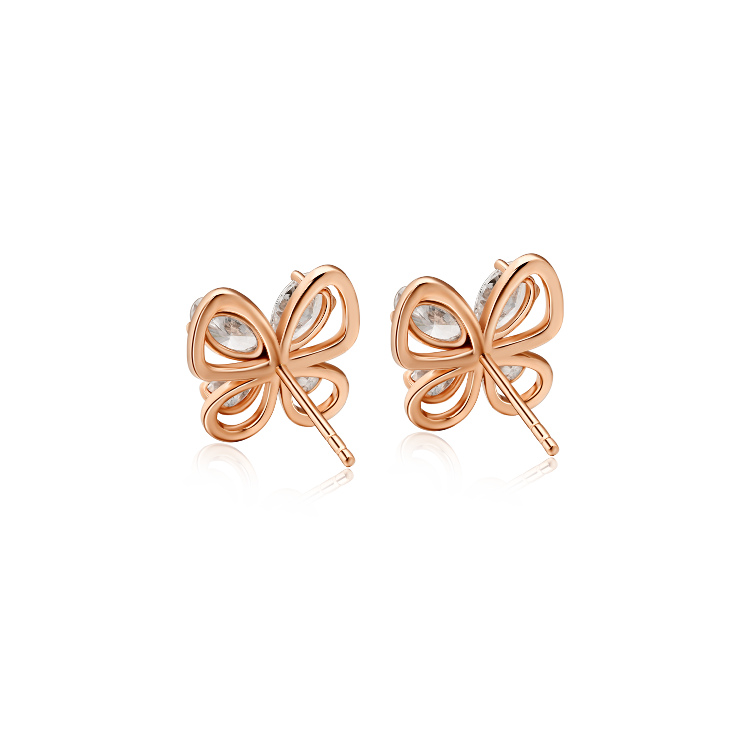 Snowy Butterfly's Dance Earrings