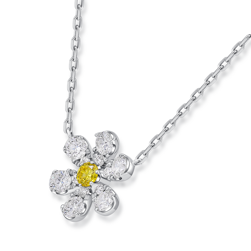 SUNFLOWER DIAMOND NECKLACE