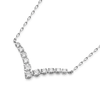 STARDUST TRAIL PLATINUM DIAMOND NECKLACE[14K]