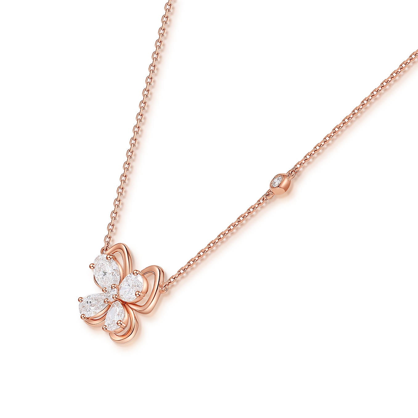 Snowy Butterfly's Dance Nacklace