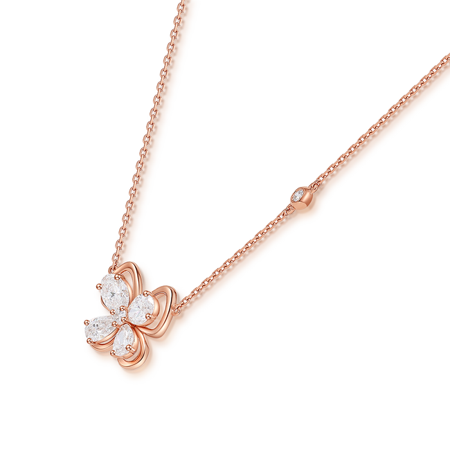 Snowy Butterfly's Dance Nacklace