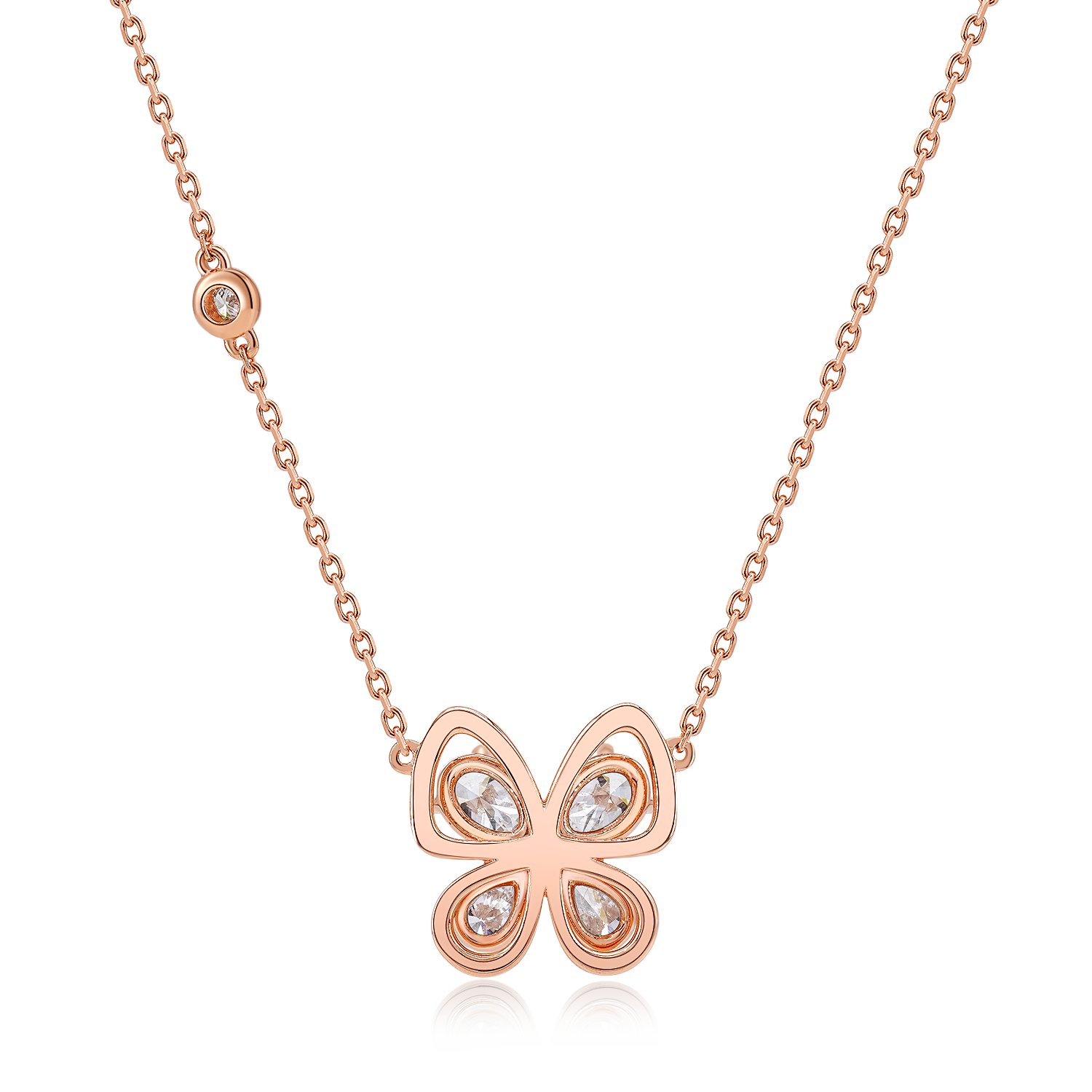 Snowy Butterfly's Dance Nacklace