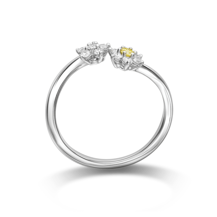 TWIN FLOWER DIAMOND RING