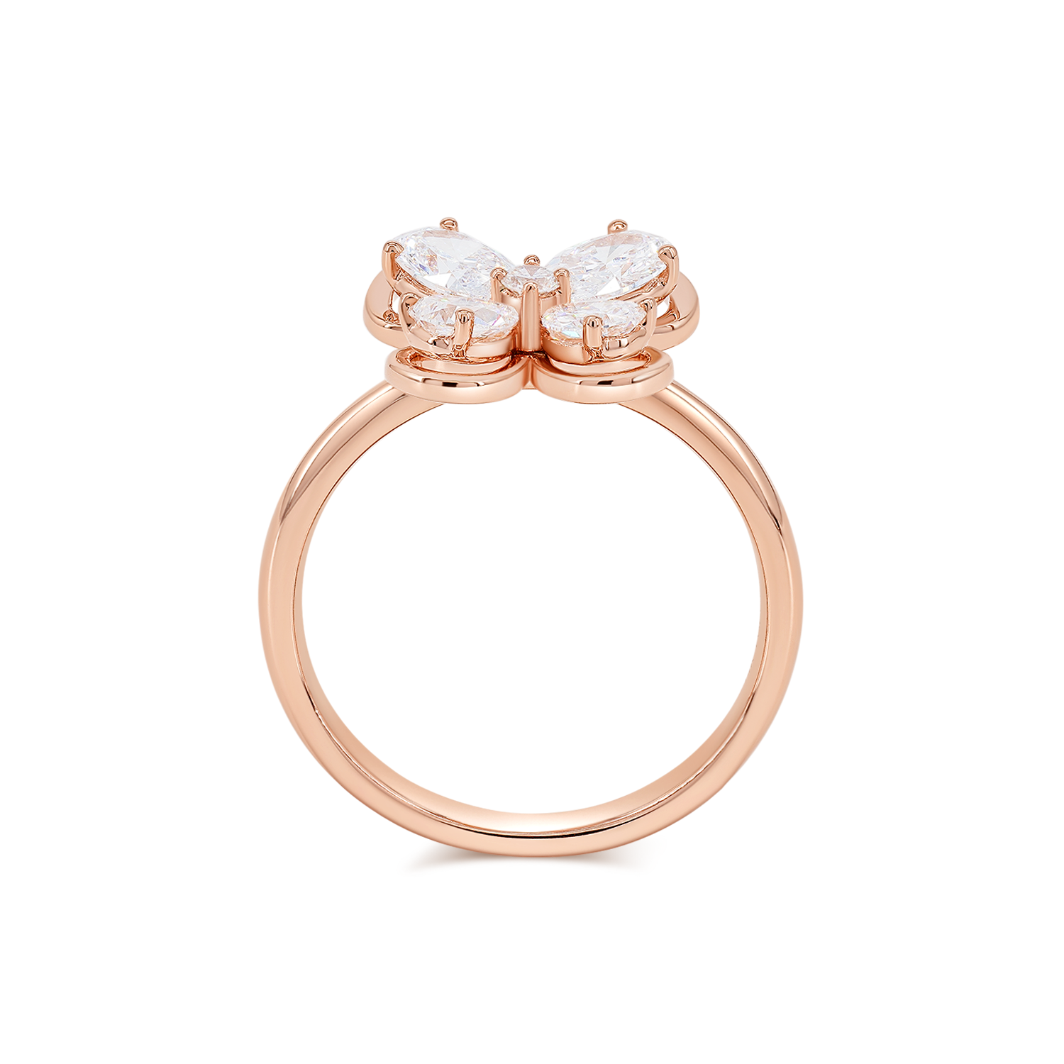 Snowy Butterfly's Dance Ring