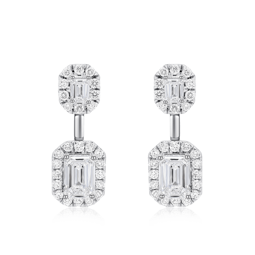 RADIANT DUET DIAMOND EARRINGS