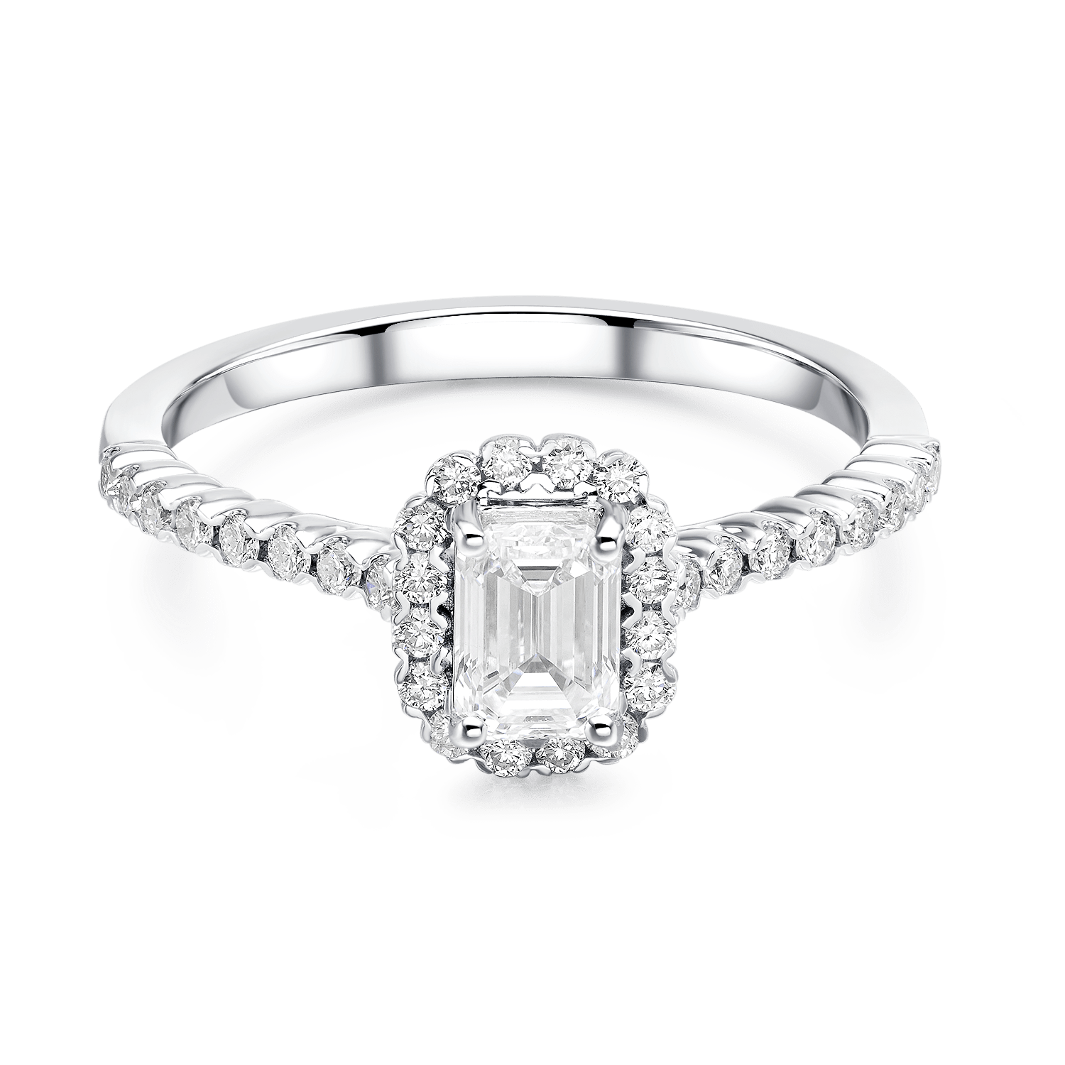 ETERNAL BLOSSOM EMERALD HALO RING