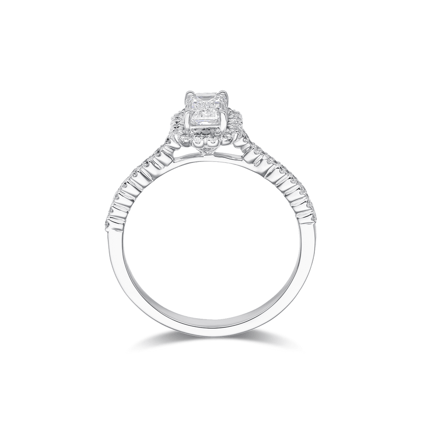 ETERNAL BLOSSOM EMERALD HALO RING