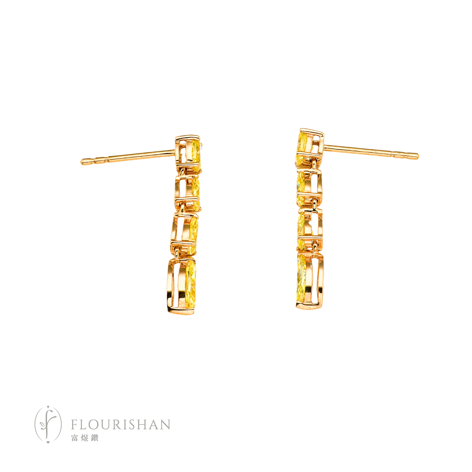 GOLDEN SUNRISE CASCADE EARRINGS