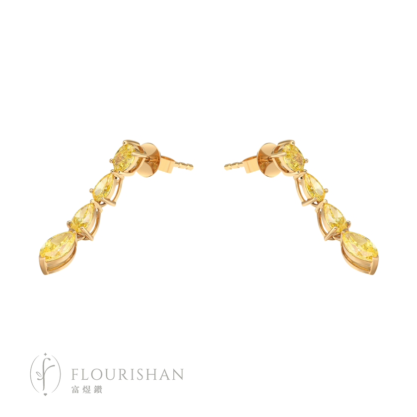 GOLDEN SUNRISE CASCADE EARRINGS